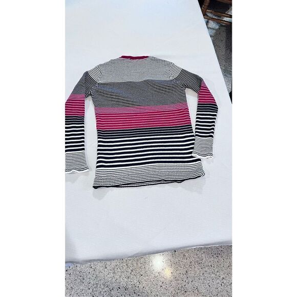 Tommy Hilfiger Women's Striped Rib Knit Long Sleeve Sweater Multi-Color Sz Large - Picture 10 of 10